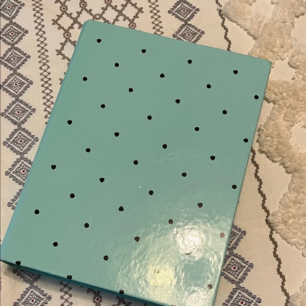 Teal/mint green Polka Dot planner